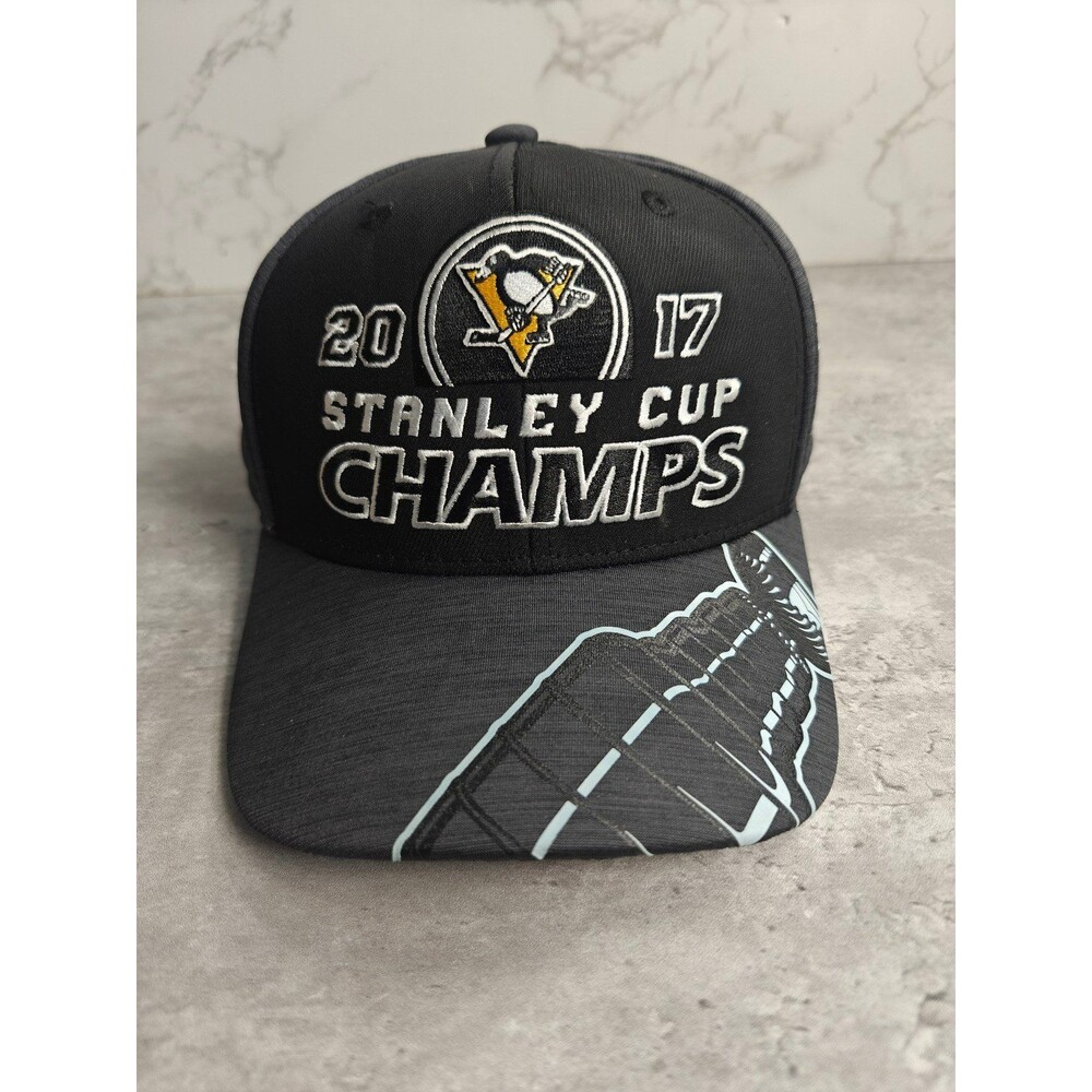 NHL Pittsburgh Penguins Hat Cap 2017 Stanley Cup Champions Hockey Snapback